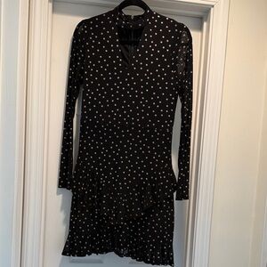 Elegant Black Star Pattern Dress